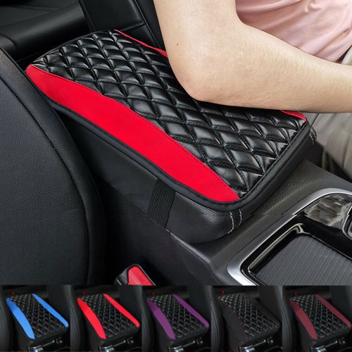 Leather car armrest cover - leather,